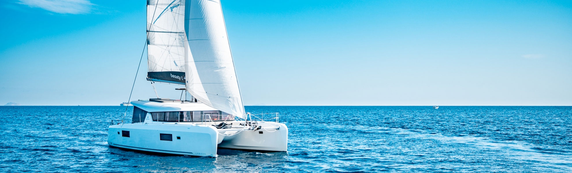 Boat on the sea. Great View from the Boat.